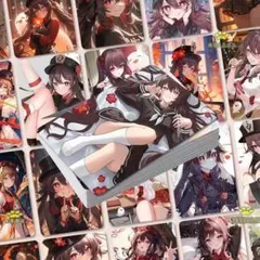 胡桃原神二次元ホログラム小カード 55枚 新作 両面ラミネート LOMO風カード