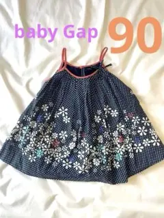 baby gap ネイビー 花柄 ワンピース 90cm 女の子　春夏秋