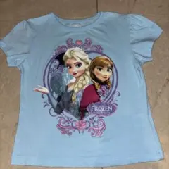Disney アナと雪の女王 エルサとアナ 半袖Tシャツ 110cm 水色のサムネイル