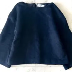 人気 スローブイエナ ウール混 ダブルフェイス セットアップ ネイビー 38