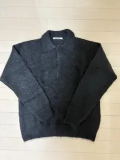 【未使用】AURALEE KNIT POLO ネイビー0 AURALEE(オーラリー) 25SS「SUPER HIGH GAUGE COTTON KNIT POLO
