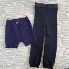 HEATTECH 極暖 ブラックレギンスとインナーパンツセット 110