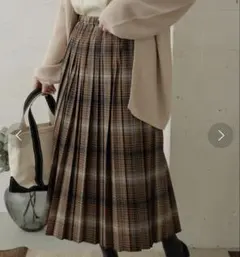 美品✨URBAN RESEARCH DOORS チェック柄プリーツスカート