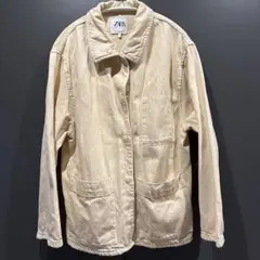 ZARA ベージュ コットンジャケット