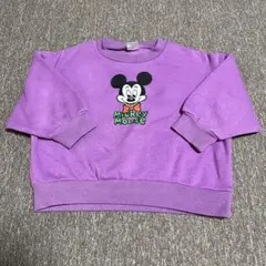 中古 ディズニー ミッキー トップス トレーナー 裏起毛 ベビー 90cm