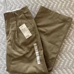 【無印良品 】新品未使用　チノタックワイドパンツ ダークベージュ S