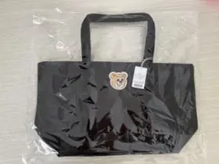 FEILER トートバッグ オールドテディ ワッペントート ブラック LL 大
