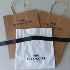 COACH ショップバッグ2枚と収納袋セット