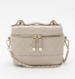 RANDA キルティング2WAYバニティバッグ クリーム