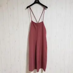 訳あり新品△GU ジーユー△サロペットワイドパンツ ピンクM