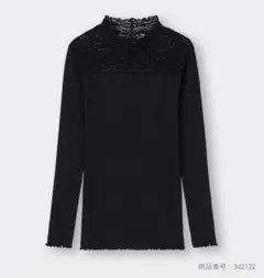 スタイルヒートリブレースハイネック　ブラック　黒　GU M