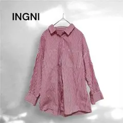 イング INGNI ストライプ シャツ ブラウス ストライプ 春コーデ ガーリー
