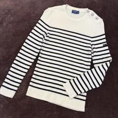 【美品】SAINT JAMES BINICマリン ウールニット　銀ボタン