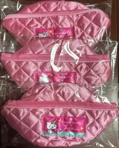 HELLO KITTY キルティングポーチ 3個セット