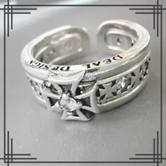 ヴィンテージリング　メキシカンジュエリー　クロス彫刻模様 リング　ビンテージ