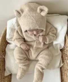 くま耳　カバーオール　70センチ