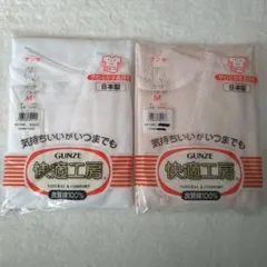 グンゼ快適工房 V型七分袖スリーマー レディース M 2枚セット ベージュ 白