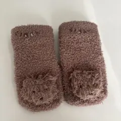 ジェラートピケ ベビー靴下 熊