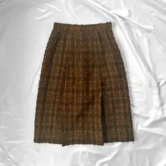 ✨季節感✨ vintage スカート ボックスプリーツ 古着コーデ