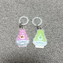 케어 베어 아크릴 키 체인 2개 세트