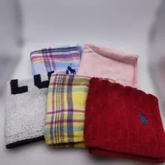 ◆3942 ラルフローレン　ハンカチ　5点セットのサムネイル