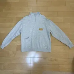 グレー ハーフジップ トレーナー