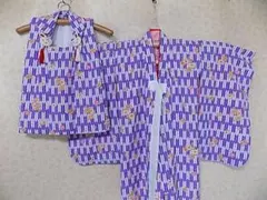 81244　キッズ　着物　アンサンブル　紫のサムネイル