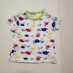 moujonjon カラフル動物柄半袖Tシャツ