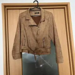 avion ブラウンライダースジャケット