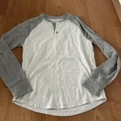 GAP 헨리 넥 라글란 긴팔 컷소우 그레이 S