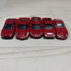 赤いミニカー5台セット