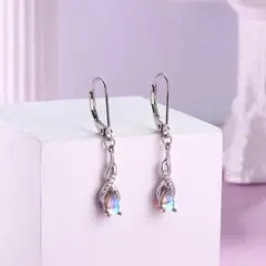 ピアス レディース 人気 揺れる シルバー925 ムーンストーン ジルコニア