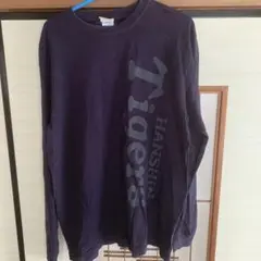 阪神タイガースBIGロゴ　長袖　ネイビー Ｌサイズ 古着