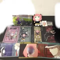アニメスパイファミリークリアビジュアルポスター ぬいぐるみ キーホルダークリップ