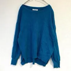 【ラミラル】ニット セーター センターピンタック サイドスリット 無地　40