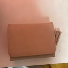 ピンク 三つ折り財布 合成皮革