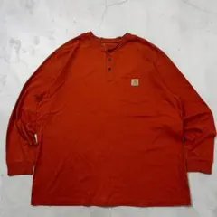 54 Carhartt ヘンリーネック ロングスリーブTシャツ ポケット付き