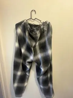 チェック柄カジュアルパンツ ウエストゴム