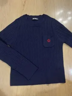 MARY QUANT　マリークワント　デイジーワンポイントケーブルニット