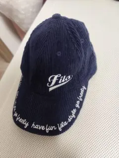 FILA GOLF コーデュロイ キャップ ネイビーのサムネイル