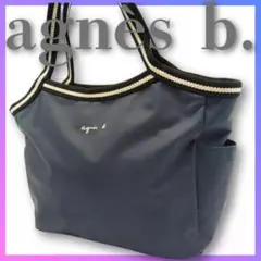 agnès b. アニエスべー ハンドバッグ ネイビー ナイロン レディース