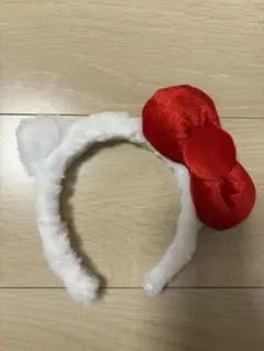キティちゃんカチューシャ 赤いリボン