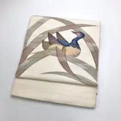 名古屋帯 鳥 葉模様 KO-1564