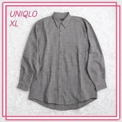 《UNIQLO》 チェック柄 シャツ メンズXL レディース オーバーサイズ
