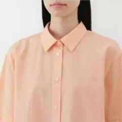 無印良品　綿100%　半袖シャツ オレンジのサムネイル