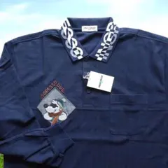 イングレッソ デュエ メンズ 長袖 ポロシャツ ネイビー/LL