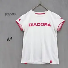 ディアドラ 半袖Tシャツ ロゴ メッシュ M 白 テニス 練習着 スポーツのサムネイル