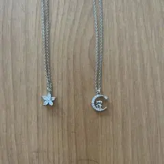 MJC ネックレス 2本セット 花 月うさぎ
