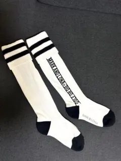 MARK & LONA ゴルフソックス ホワイト/ブラック