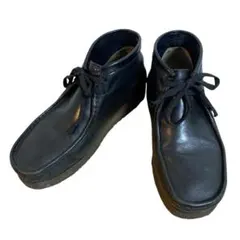 Clarks Wallabee Boot ブラック レザー UK9